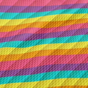 Colored Lines Birdseye Piqué