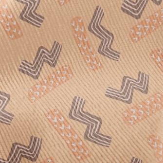 Zigzag And Rectangle Standard Corduroy