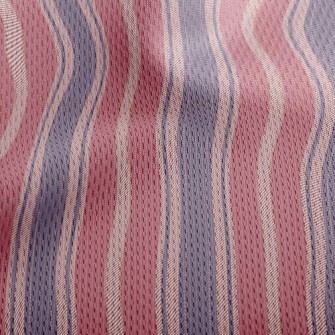 Elegant Large Stripes Athletic Mesh Flat Back