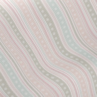 Soft Stripes And Flowers Twill