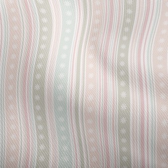 Soft Stripes And Flowers Dobby
