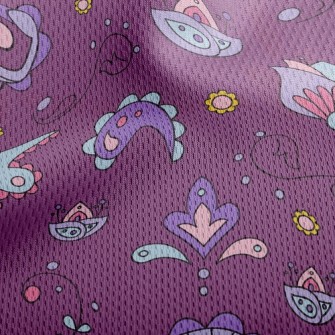 Hand Drawn Doodles Athletic Mesh Flat Back