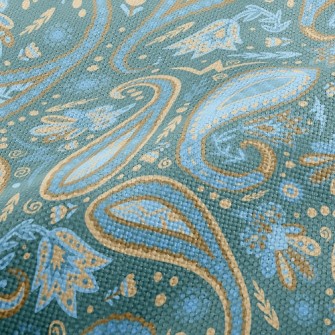 Lake Green Pattern Performance Linen