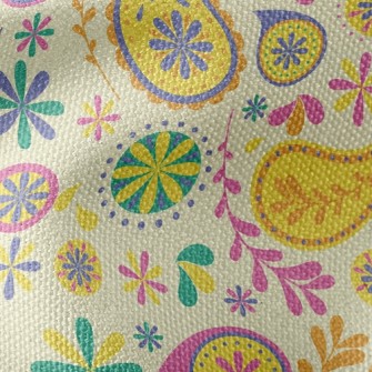 Flower And Wheel Waterproof Canvas