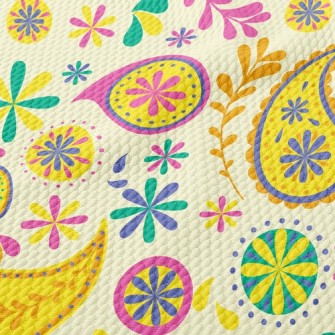 Flower And Wheel Birdseye Piqué
