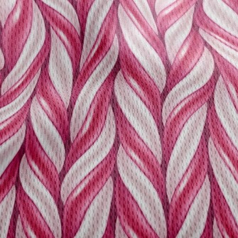 Candy Cane Athletic Mesh Flat Back