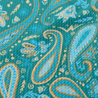 Lake Green Pattern Birdseye Piqué