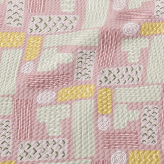 Geometric Tetris Birdseye Piqué