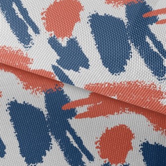 Orange Blue Crayon Drawing Waterproof Oxford