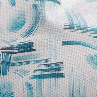 Abstract Drawing Athletic Mesh Flat Back
