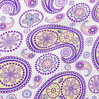 Yellow Insect Pattern Birdseye Piqué