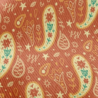 Cute Orange Flowers Standard Corduroy