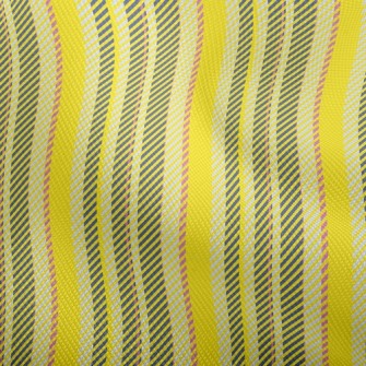 Yellow Striped Fabric Dobby