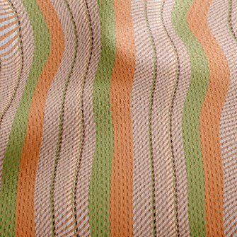 Premium Striped Fabric Athletic Mesh Flat Back