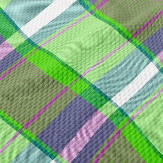 Green Apple Grid Birdseye Piqué