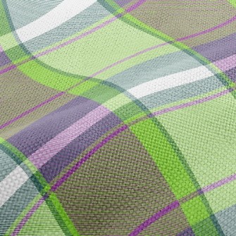 Green Apple Grid Performance Linen