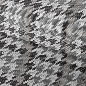 Black And Gray Houndstooth Waterproof Oxford