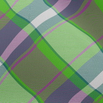 Green Apple Grid Chiffon