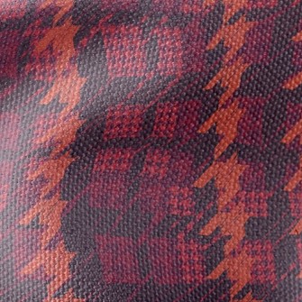 Red Date Houndstooth Waterproof Canvas