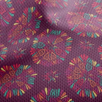 Indian Flowers Athletic Mesh Flat Back