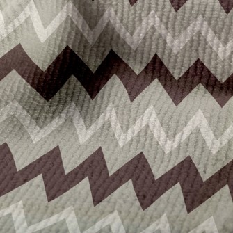 Coffee Zigzag Pattern Terry