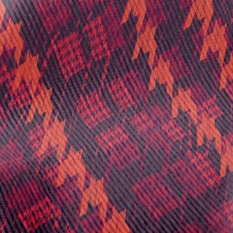 Red Date Houndstooth Standard Corduroy