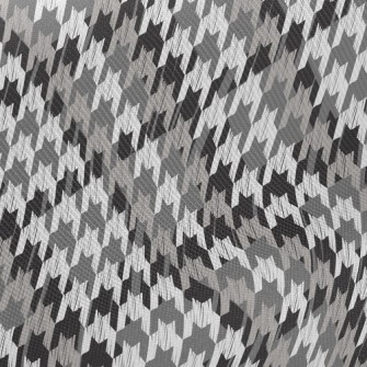 Black And Gray Houndstooth Twill