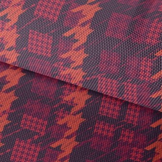 Red Date Houndstooth Waterproof Oxford