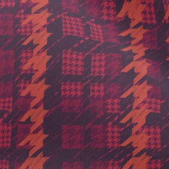 Red Date Houndstooth Chiffon