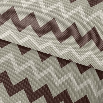 Coffee Zigzag Pattern Waterproof Oxford