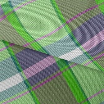 Green Apple Grid Waterproof Oxford