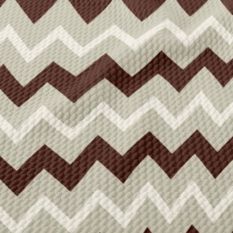 Coffee Zigzag Pattern Birdseye Piqué