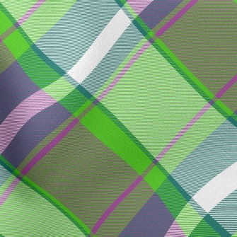 Green Apple Grid Stretch Ponte