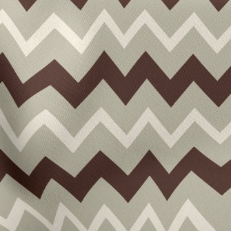 Coffee Zigzag Pattern Stretch Ponte