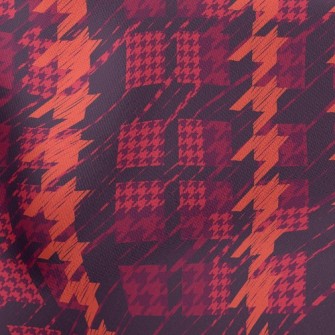 Red Date Houndstooth Stretch Ponte