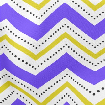 Black Dot Wavy Pattern Stretch Ponte