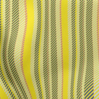 Yellow Striped Fabric Stretch Ponte