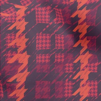 Red Date Houndstooth Micro Fleece