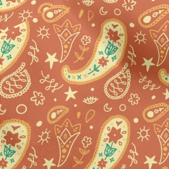 Cute Orange Flowers Micro Fleece