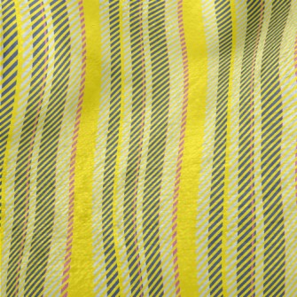 Yellow Striped Fabric Minky
