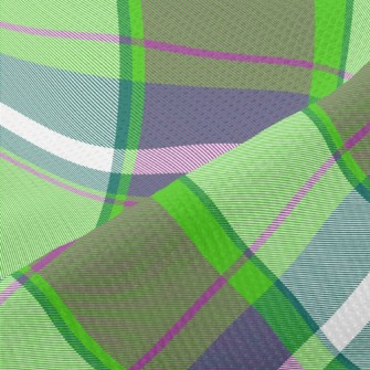 Green Apple Grid Piqué