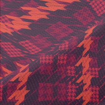 Red Date Houndstooth Piqué