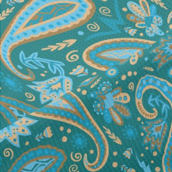 Lake Green Pattern Piqué