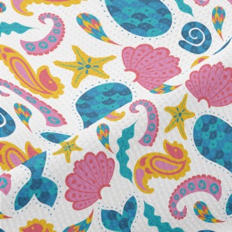 Sequined Sea Fish Piqué