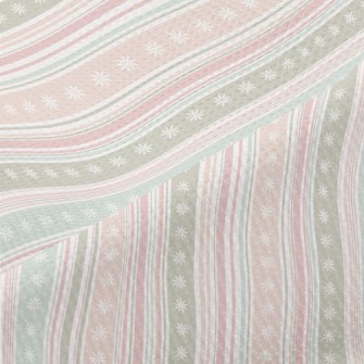Soft Stripes And Flowers Piqué