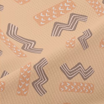 Zigzag And Rectangle Piqué