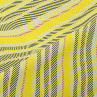 Yellow Striped Fabric Piqué