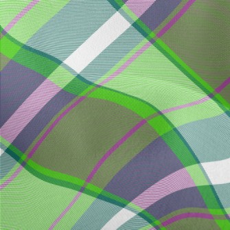 Green Apple Grid Lightweight Performance Linen