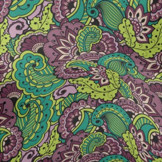 Dense Flowers And Grass Lightweight Performance Linen
