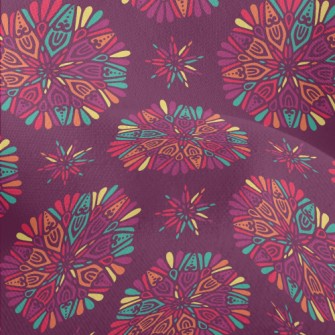 Indian Flowers Lightweight Performance Linen